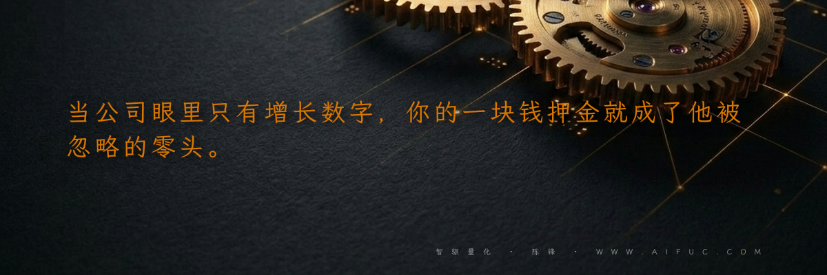 当公司眼里只有增长数字,你的一块钱押金就成了他被忽略的零头。